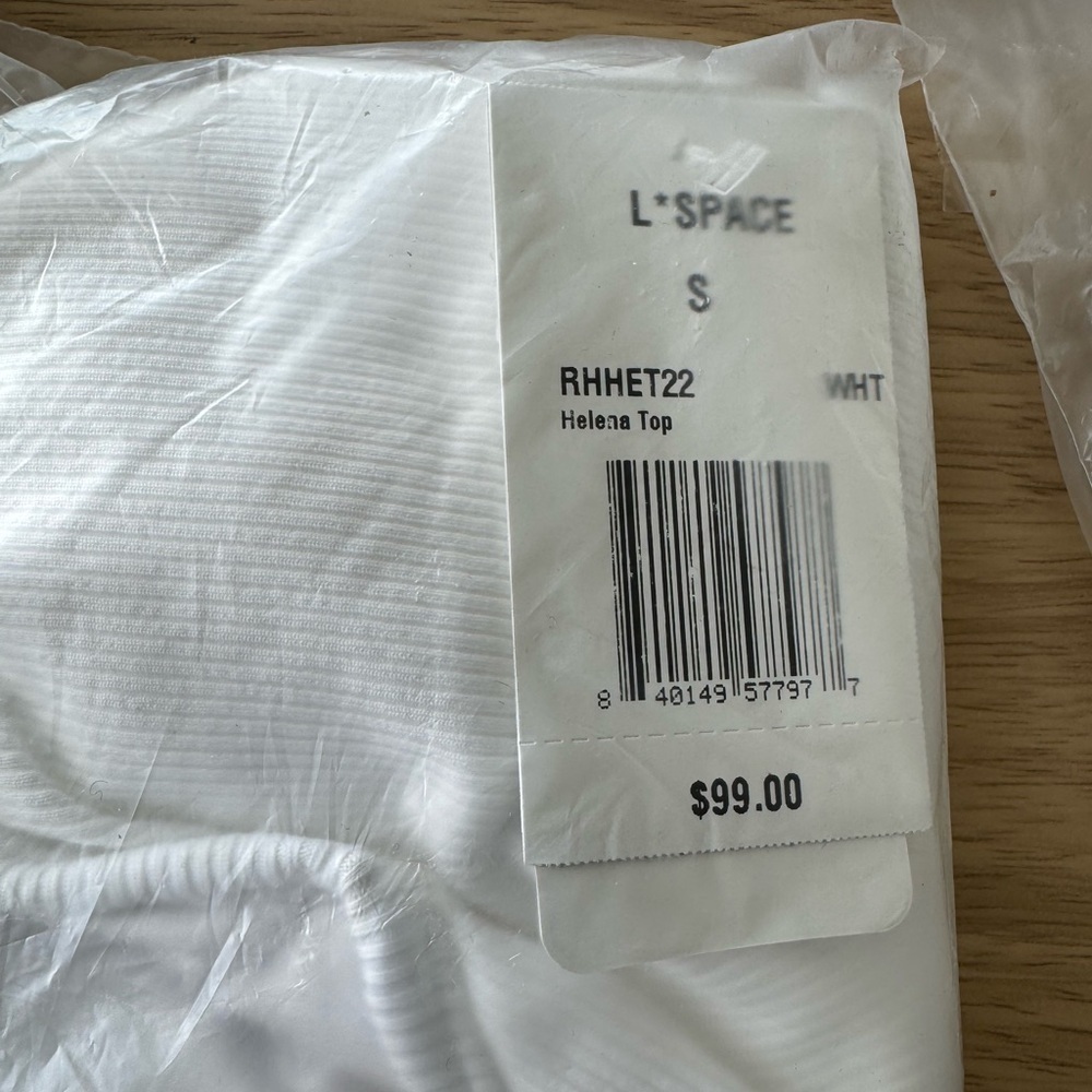 L*SPACE Helena Ribbed Bikini Top White - Picture 11 of 11